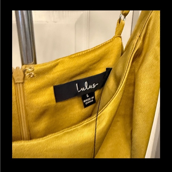 Lulu's Yellow Gold Ruffle Mini Dress - Picture 6 of 6